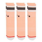 3 Pack Salmon Crew Sock