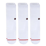 3 Pack Solid White Crew Sock