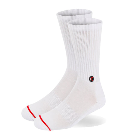 3 Pack Solid White Crew Sock