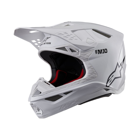 HELMET SM10 SOLID WHITE Alpinestars motocross kit
