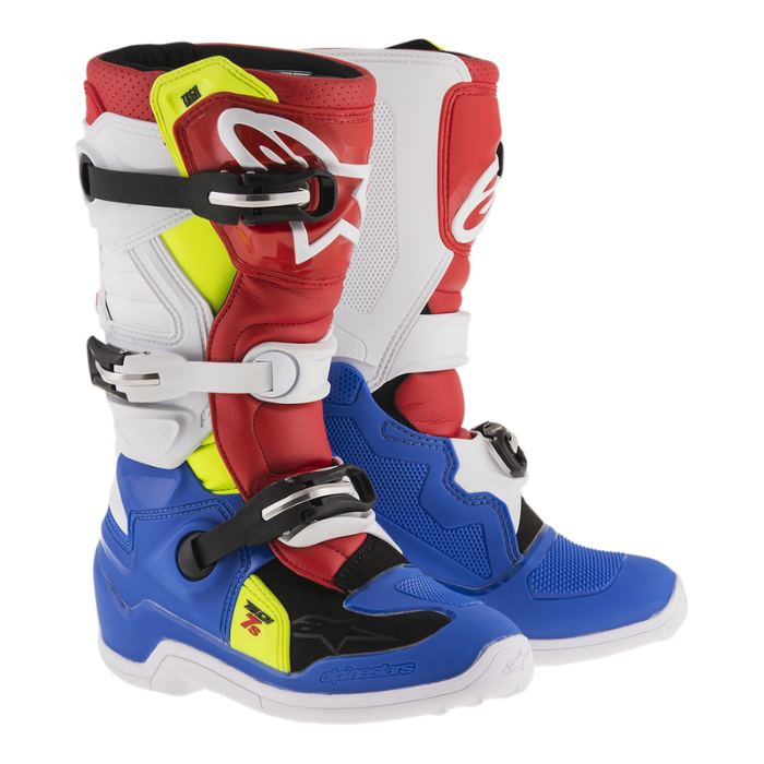 ALPINESTARS TECH 7S BLUE/WHITE/RED/YELLOW BOOTS