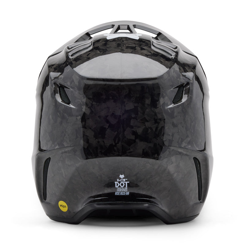 FOX V3 RS CARBON SOLID HELMET - BLACK