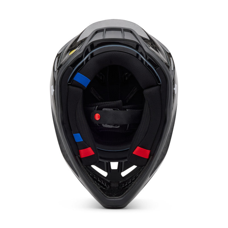 FOX V3 RS CARBON SOLID HELMET - BLACK