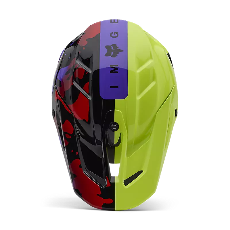 FOX V3 THROTTLE HELMET - FLUO YELLOW