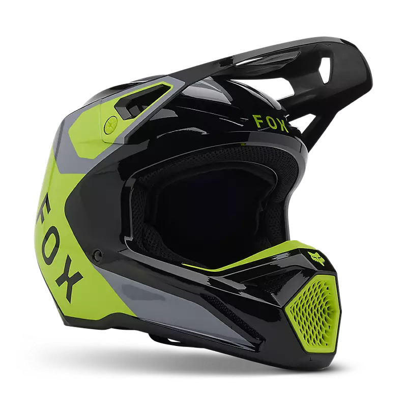 FOX V1 LEAN HELMET - GREY YELLOW