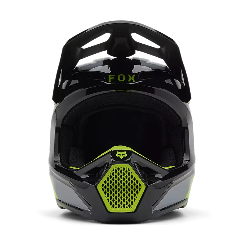 FOX V1 LEAN HELMET - GREY YELLOW