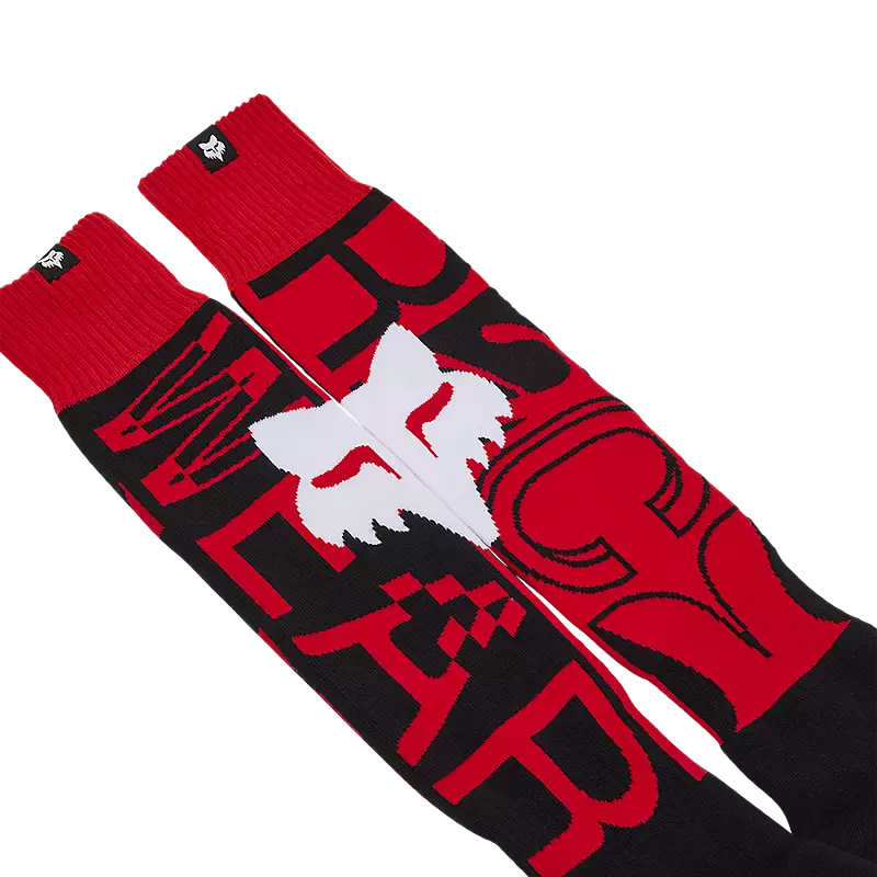 FOX YTH 180 RACE SPEC SOCK - FLUO RED