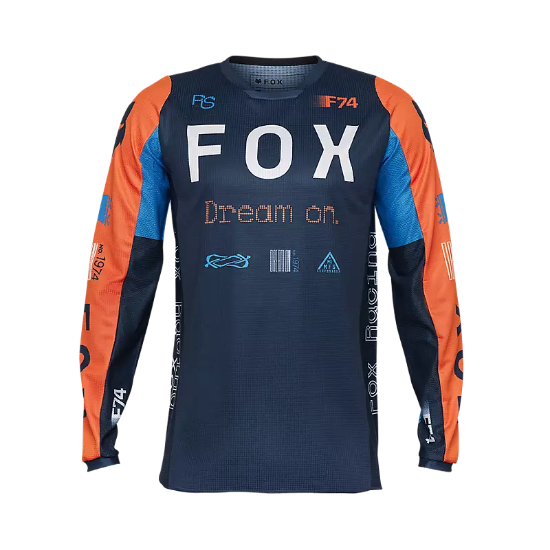 デッドストック FOX 180 マルチロゴプリント モトクロス Jersey L 30853-059 - FOX RACING