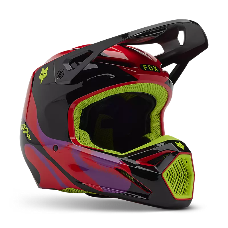 FOX V1 EMOTION HELMET - FLUO RED