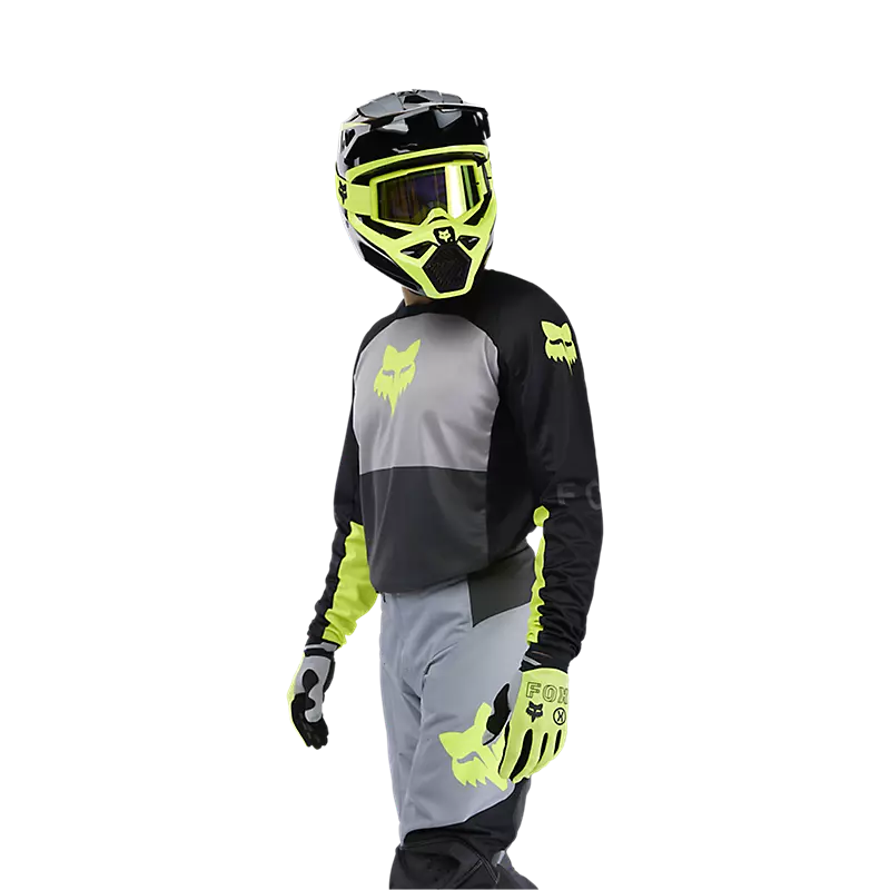 FOX 180 FLOW JERSEY BLK/YLW