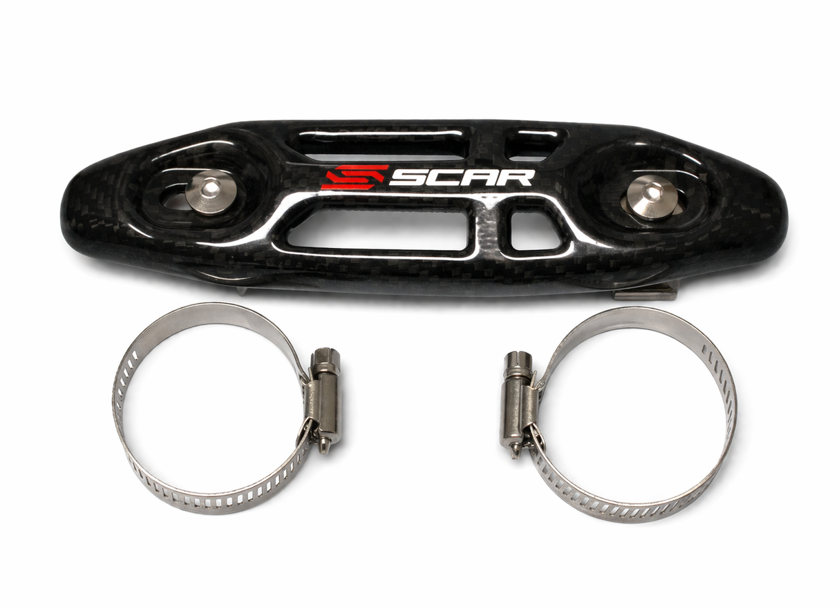 SCAR Racing Exhaust Heat Guard Carbon Universal 27-51MM Header Pipe 190mm