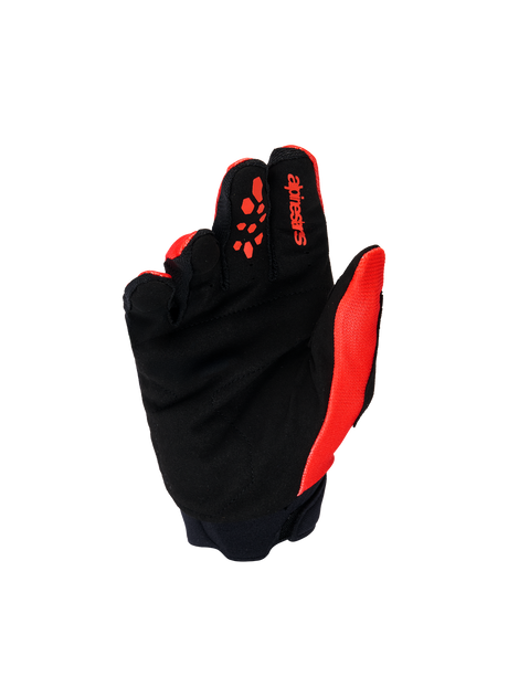 YOUTH & KIDS FULL BORE V2 GLOVES - BRIGHT RED/BLACK