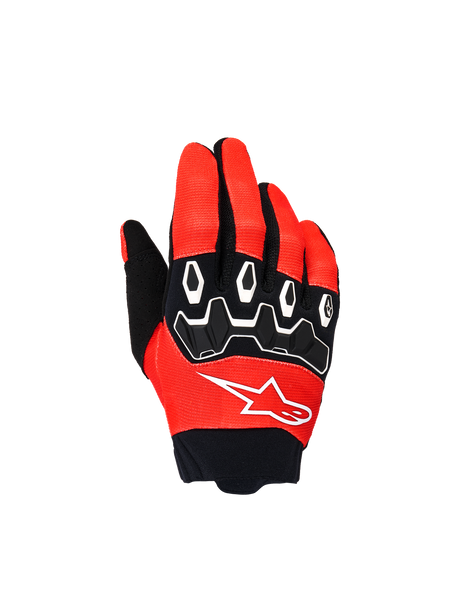 YOUTH & KIDS FULL BORE V2 GLOVES - BRIGHT RED/BLACK Alpinestars motocross kit