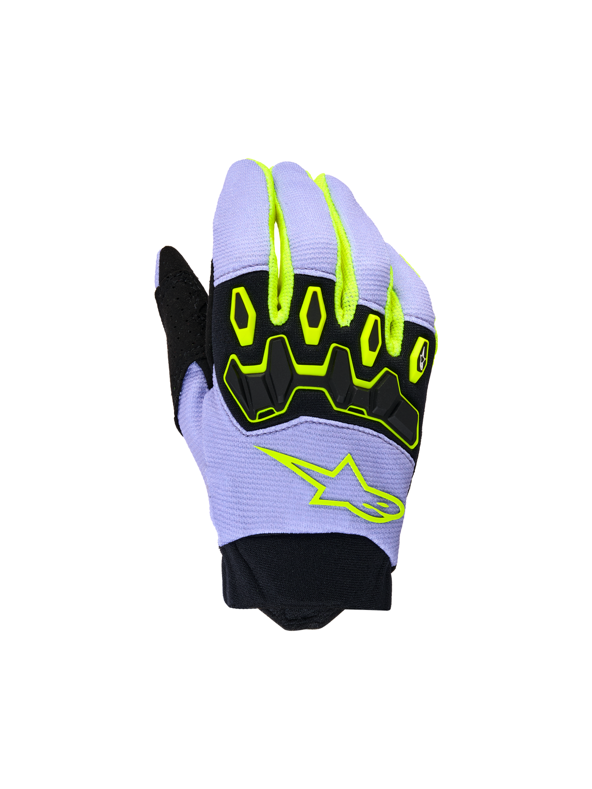 YOUTH & KIDS FULL BORE V2 GLOVES - PURPLE/YELLOW FLUO Alpinestars motocross kit