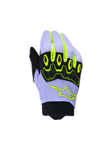YOUTH & KIDS FULL BORE V2 GLOVES - PURPLE/YELLOW FLUO Alpinestars motocross kit
