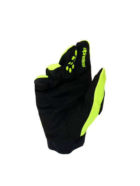 YOUTH & KIDS FULL BORE V2 GLOVES - YELLOW FLUO/BLACK
