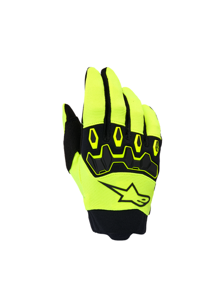 YOUTH & KIDS FULL BORE V2 GLOVES - YELLOW FLUO/BLACK Alpinestars motocross kit