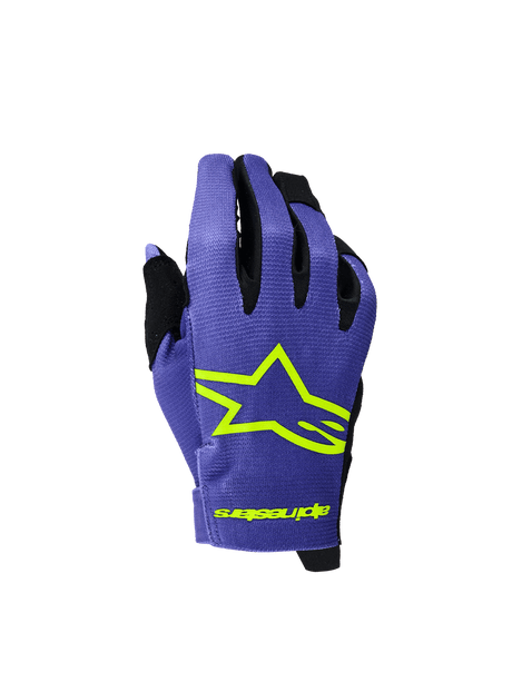 YOUTH RADAR GLOVES - PURPLE/YELLOW FLUO Alpinestars motocross kit