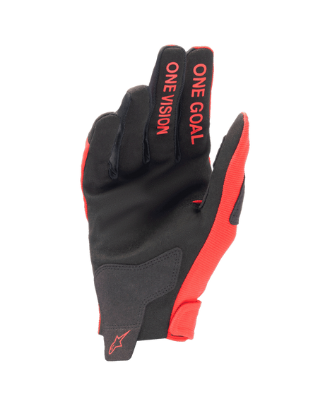 YOUTH RADAR GLOVES - MARS RED/SILVERK