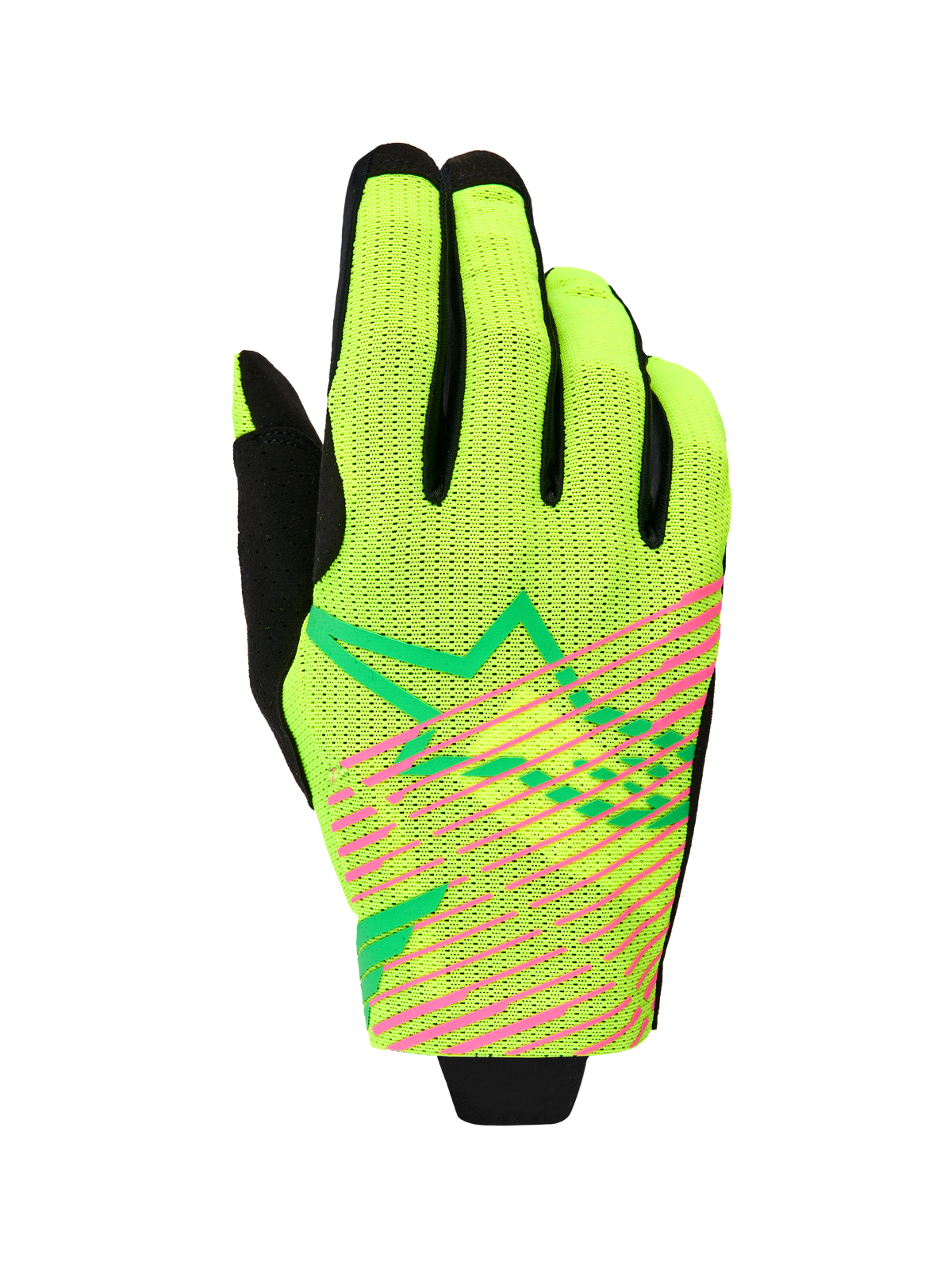 RADAR PRO GLOVES - GREEN/YELLOW FLUO/PINK FLUO Alpinestars motocross kit