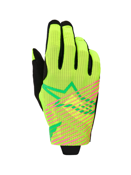 RADAR PRO GLOVES - GREEN/YELLOW FLUO/PINK FLUO Alpinestars motocross kit