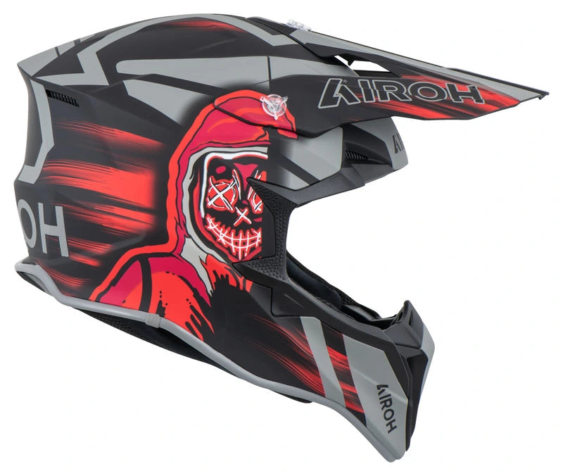 Airoh Wraaap Cyber Red Matt Mx Helmet