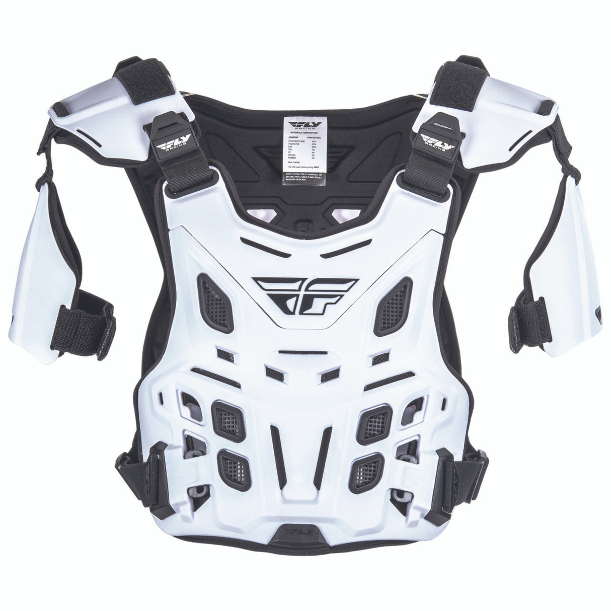 FLY RACING FLY REVEL OFFROAD ROOST GUARD CE ADULT WHITE