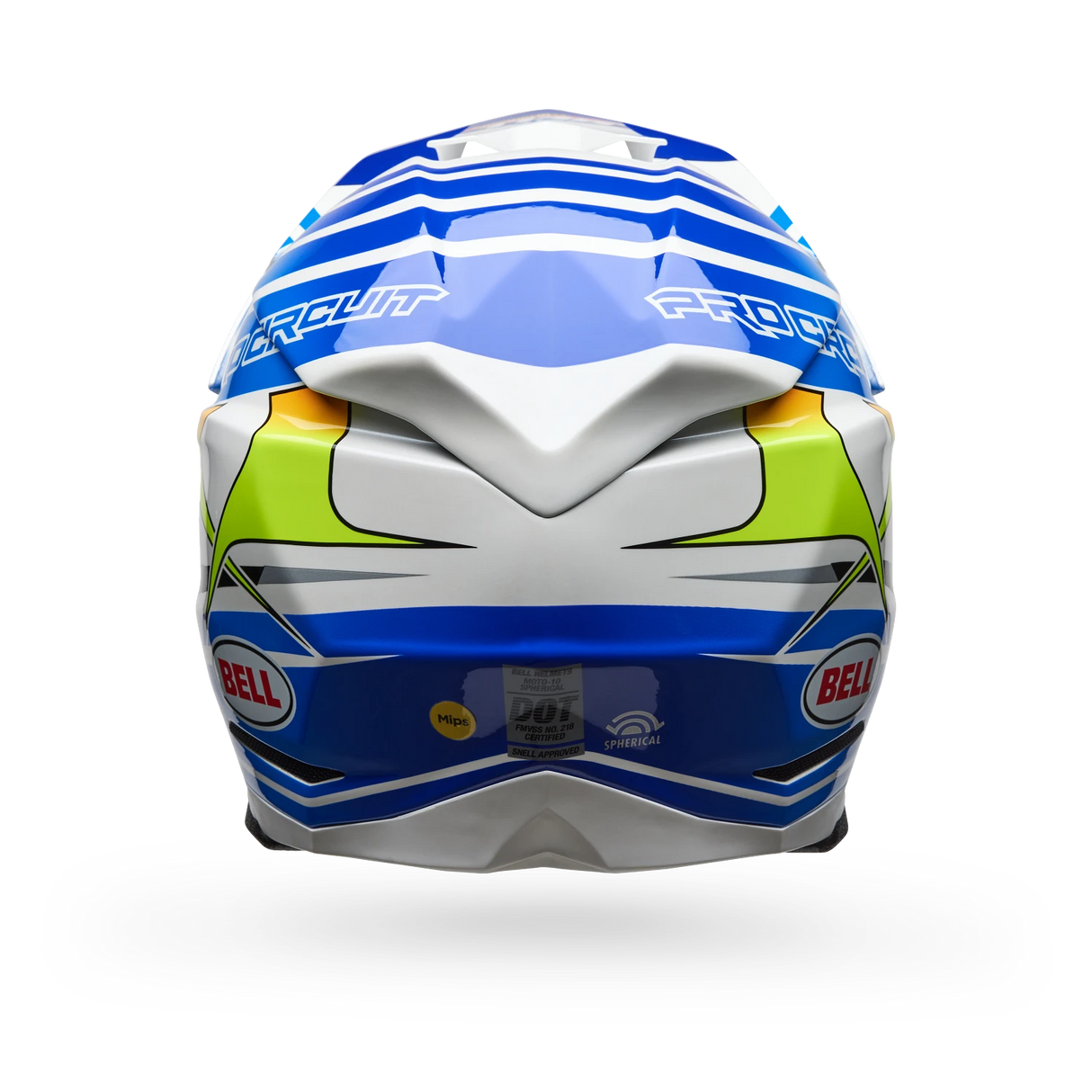 Bell 2025 Moto-10 Spherical PC Gloss ECE (Blue/White)