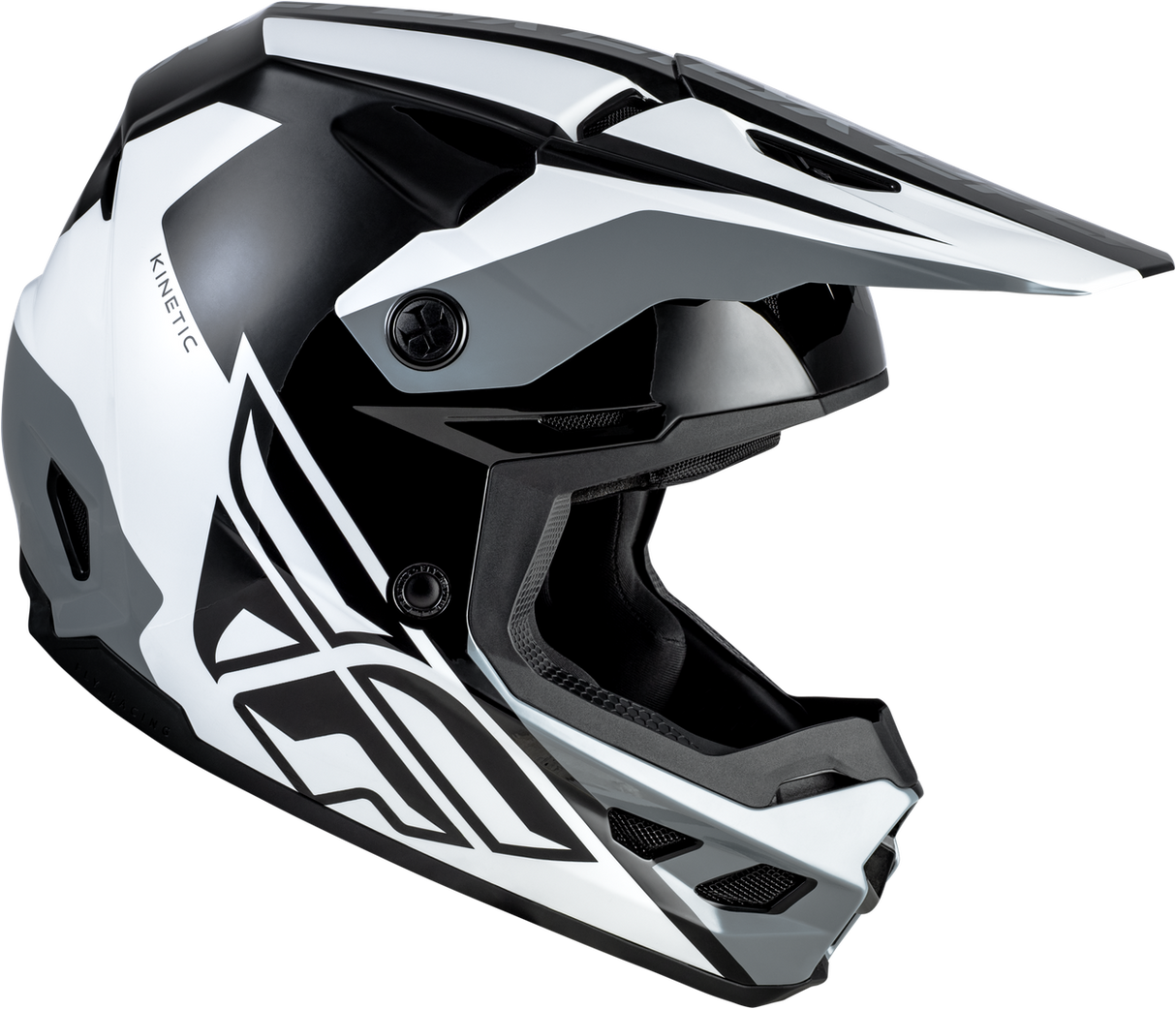 Kinetic Crest Helmet - Black/White/Grey
