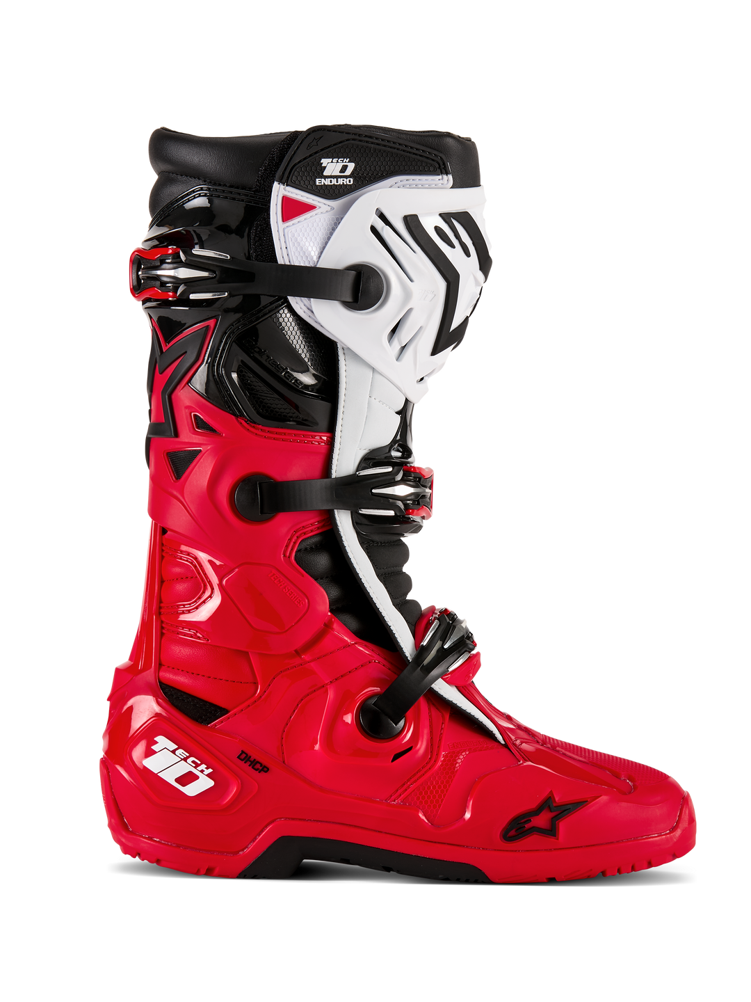 TECH 10 ENDURO BOOTS - BRIGHT RED/BLACK/WHITE