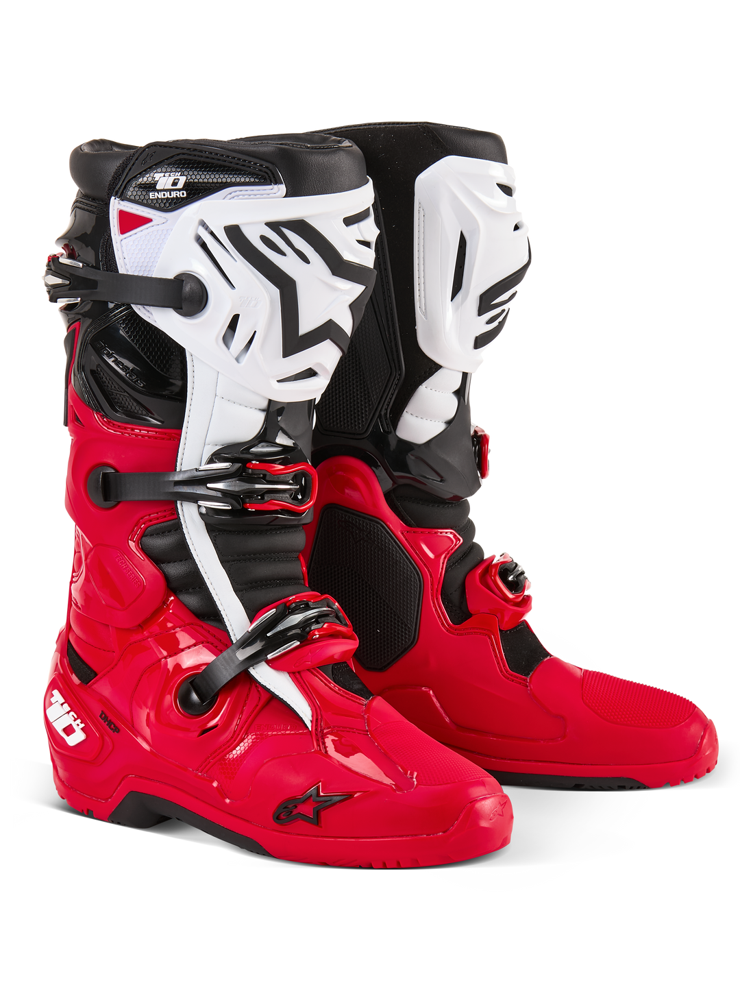 TECH 10 ENDURO BOOTS - BRIGHT RED/BLACK/WHITE
