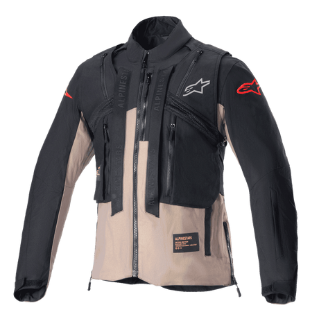TECHDURA JACKET - BLACK/FALCON Brown