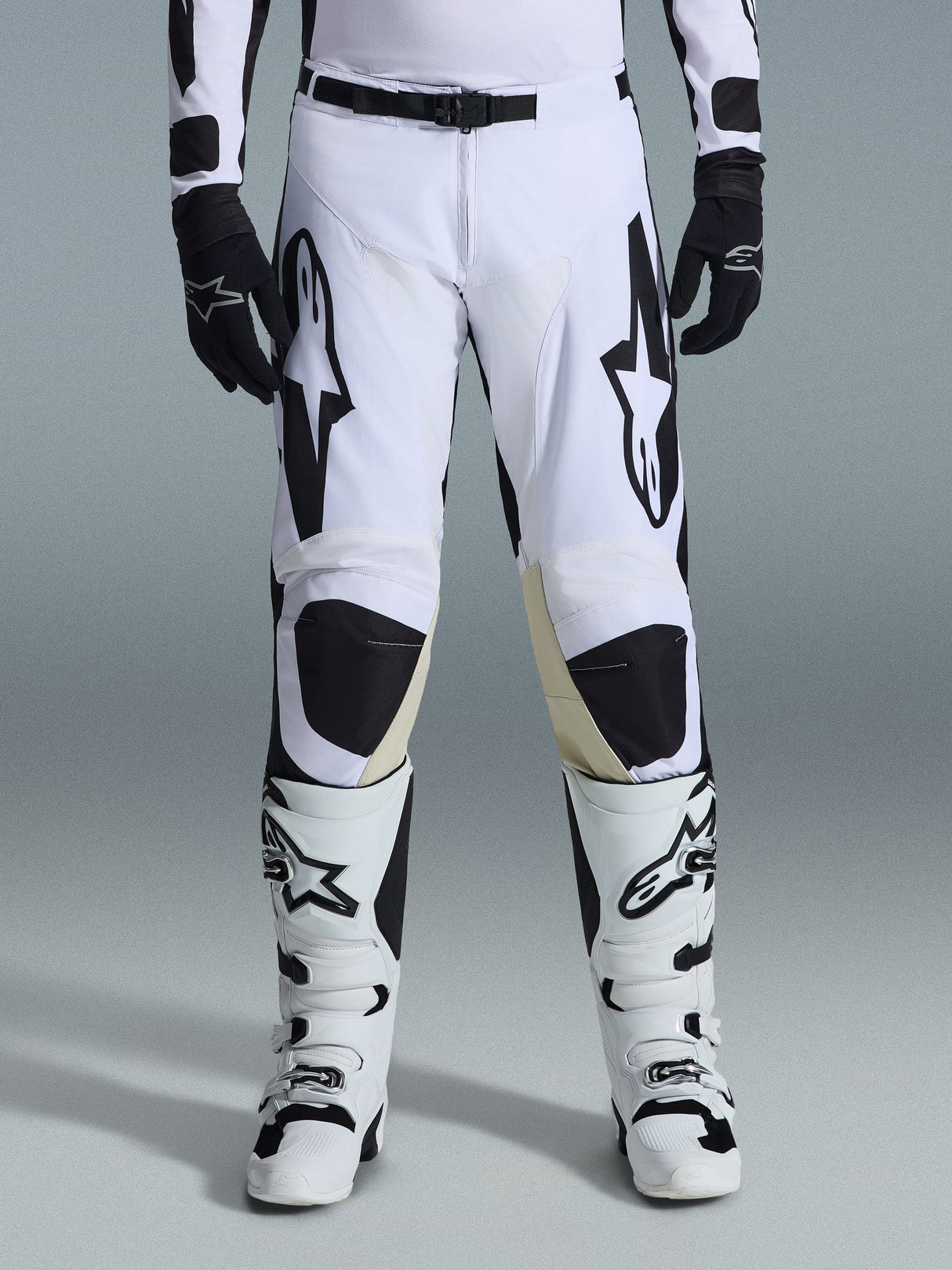 RACER RIWAY PANTS - WHITE/BLACK