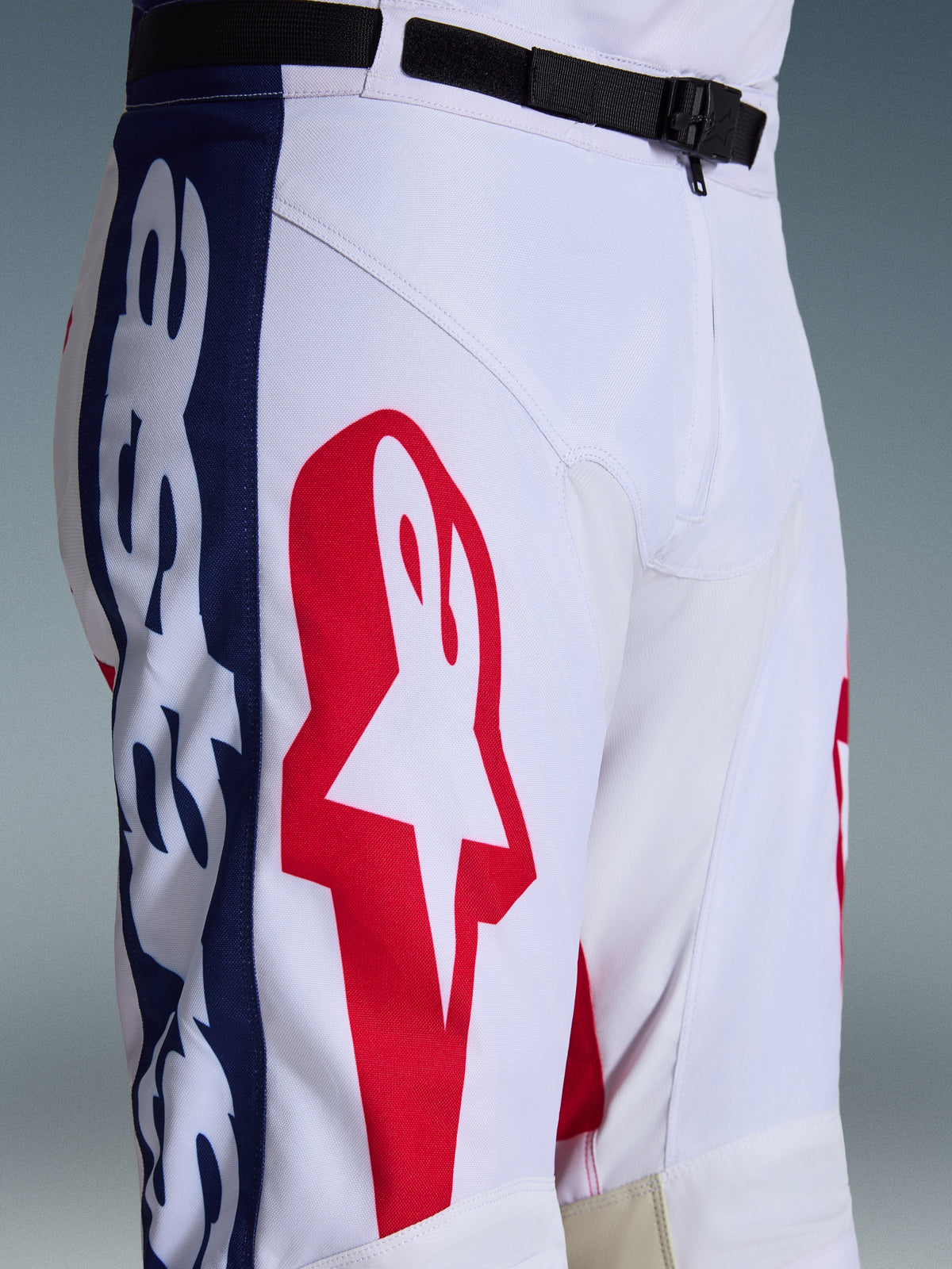 RACER RIWAY PANTS - WHITE/BLUE/RED