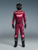 RACER RIWAY PANTS - DARK RED/CORAL