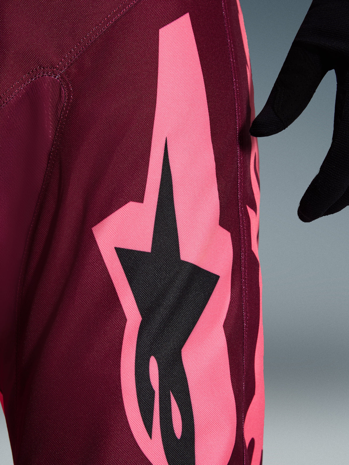 RACER RIWAY PANTS - DARK RED/CORAL