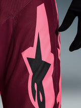 RACER RIWAY PANTS - DARK RED/CORAL