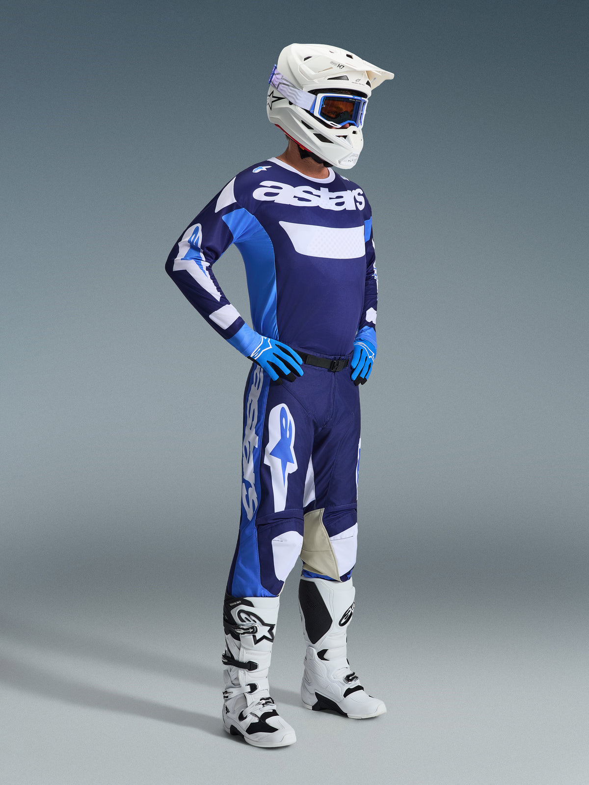 RACER RIWAY PANTS - UCLA BLUE/WHITE