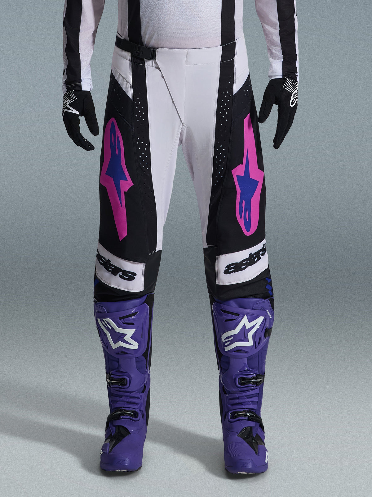 TECHSTAR KNIF PANTS - BLACK/LIGHT GRAY/PURPLE