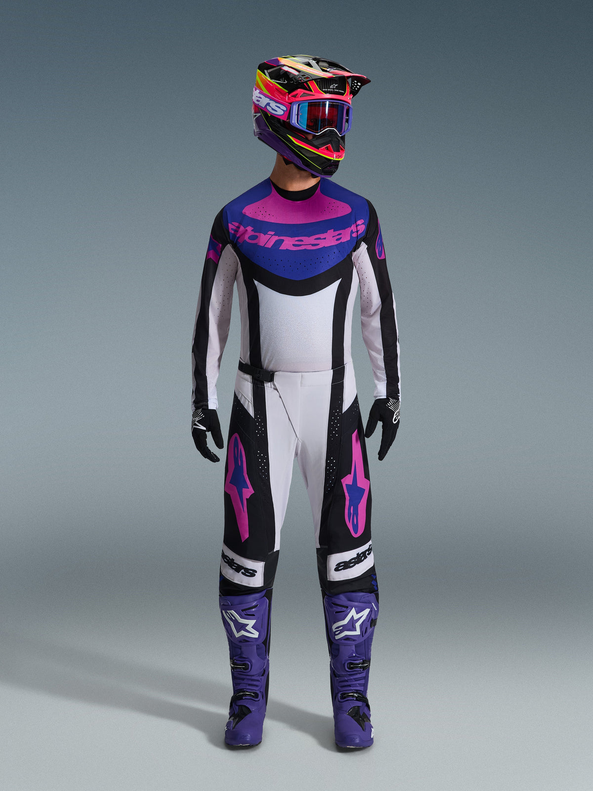 TECHSTAR KNIF PANTS - BLACK/LIGHT GRAY/PURPLE