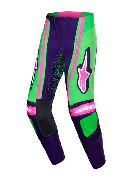 TECHSTAR NOMUR PANTS - DEEP PURPLE/GREEN/PINK FLUO Alpinestars motocross kit