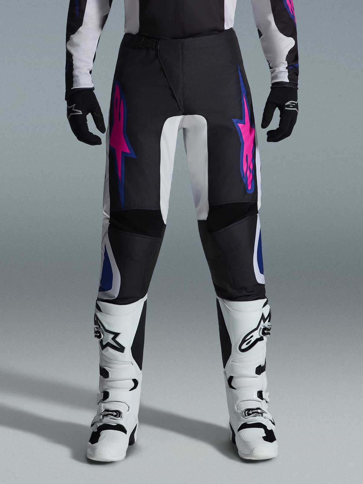 FLUID GRID PANTS - BLACK/LIGHT GRAY/PURPLE