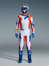 FLUID GRID PANTS - ORANGE/UCLA BLUE