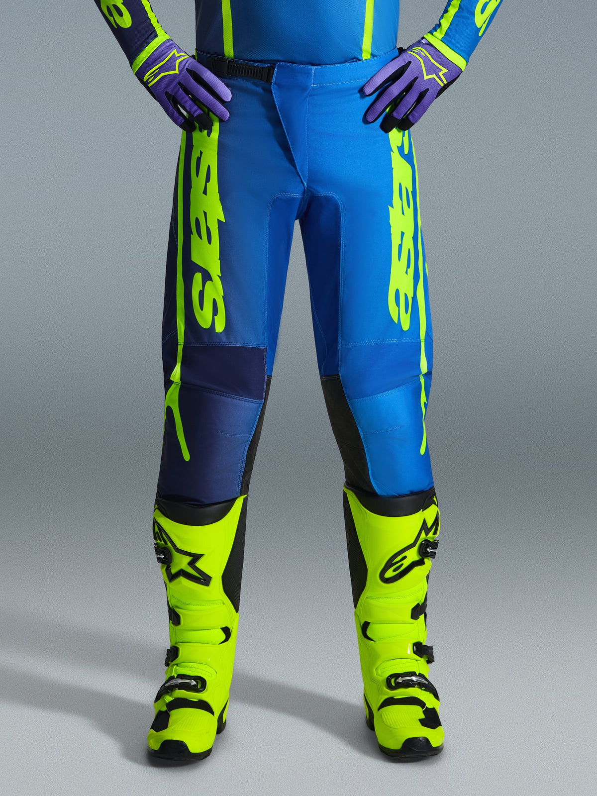 FLUID APEX PANTS - BLUE/YELLOW FLUO