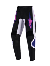 YOUTH FLUID GRID PANTS - BLACK/LIGHT GRAY/PURPLE Alpinestars motocross kit