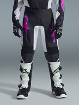 YOUTH FLUID GRID PANTS - BLACK/LIGHT GRAY/PURPLE