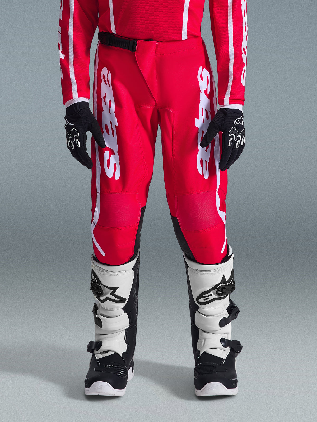 YOUTH FLUID APEX PANTS - RED/WHITE