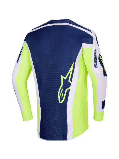 RACER AIR RIWAY JERSEY - LIGHT GRAY/YELLOW FLUO/BLUE