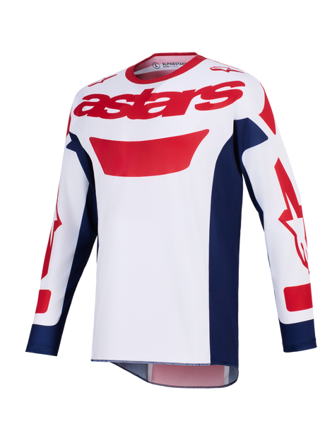 RACER RIWAY JERSEY - WHITE/BLUE/RED Alpinestars motocross kit