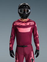 RACER RIWAY JERSEY - DARK RED/CORAL